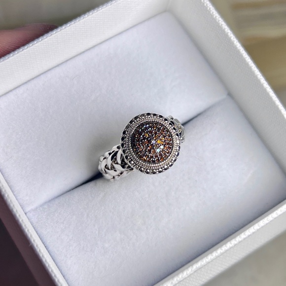 Affinity QVC Red Diamond Ring 1/4 cttw Sterling Silver Ring Size 8 - Picture 6 of 12